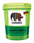 Caparol CapaPlus Matt interior paint container in green packaging